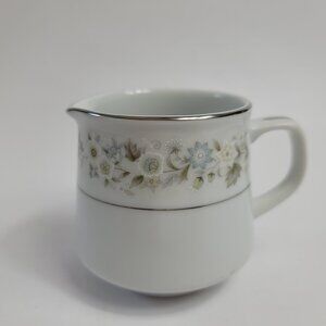 Imperial China Wild Flower Creamer White Green Blue & White Flowers